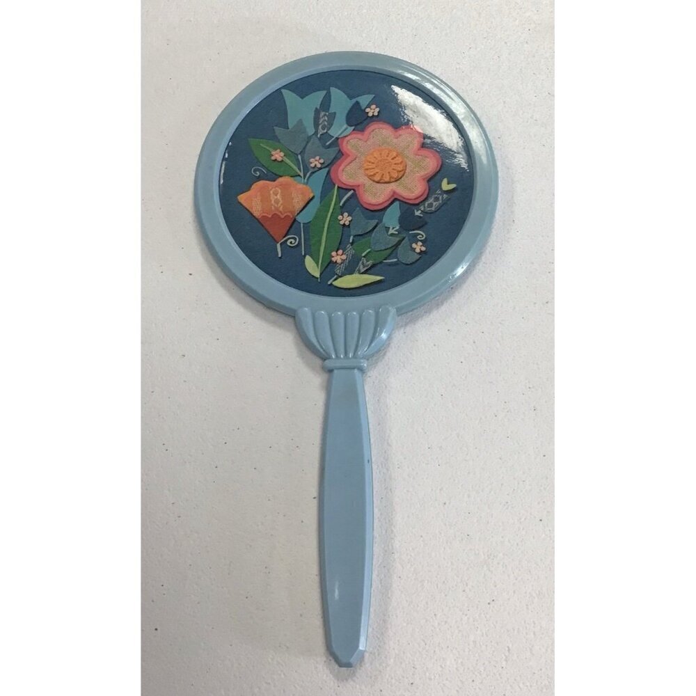 Blue Vintage/Mid-Century/Boho/Hippy/Cottage Hand Mirror 🩵